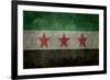 Syrian Interim Government And Syrian National Coalition'S National Flag-Bruce stanfield-Framed Art Print