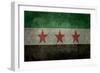 Syrian Interim Government And Syrian National Coalition'S National Flag-Bruce stanfield-Framed Art Print