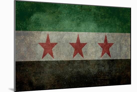 Syrian Interim Government And Syrian National Coalition'S National Flag-Bruce stanfield-Mounted Art Print