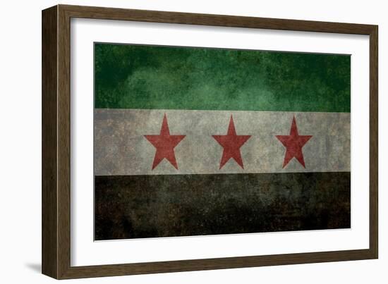 Syrian Interim Government And Syrian National Coalition'S National Flag-Bruce stanfield-Framed Premium Giclee Print