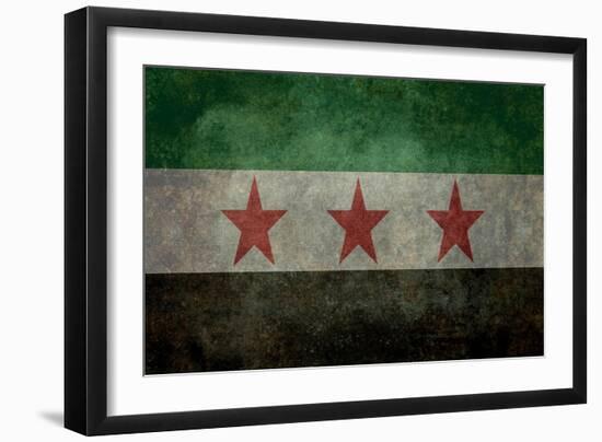 Syrian Interim Government And Syrian National Coalition'S National Flag-Bruce stanfield-Framed Premium Giclee Print