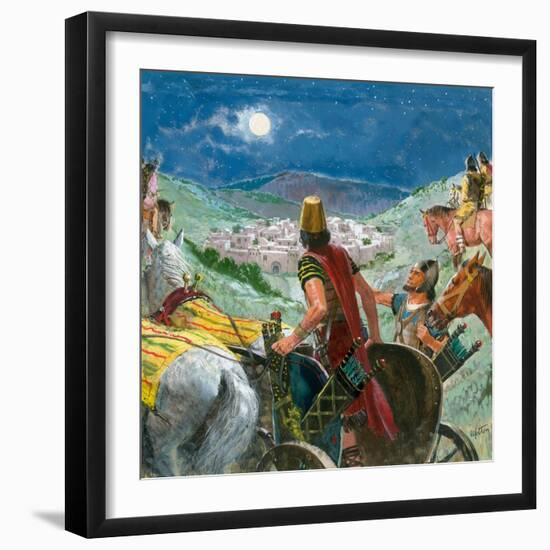 Syrian Troops in Search of Elisha-Clive Uptton-Framed Premium Giclee Print