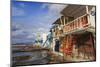 Syrmata, traditional fishermen's encampments with brightly painted woodwork, fishing village of Kli-Eleanor Scriven-Mounted Photographic Print