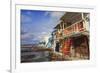 Syrmata, traditional fishermen's encampments with brightly painted woodwork, fishing village of Kli-Eleanor Scriven-Framed Photographic Print