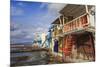 Syrmata, traditional fishermen's encampments with brightly painted woodwork, fishing village of Kli-Eleanor Scriven-Mounted Photographic Print