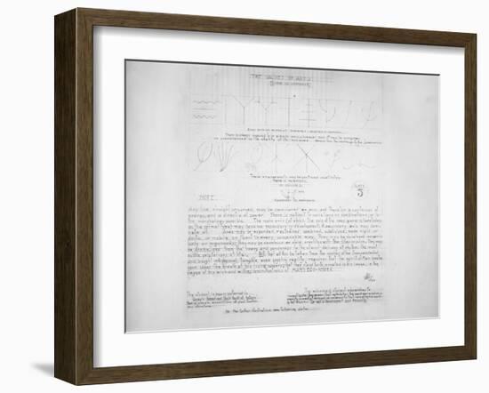 System of Architectural Ornament: Plate 5, the Values of Axes (Life Is Infinite), 1922-23-Louis Sullivan-Framed Giclee Print