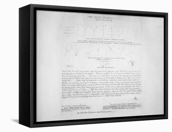 System of Architectural Ornament: Plate 5, the Values of Axes (Life Is Infinite), 1922-23-Louis Sullivan-Framed Stretched Canvas