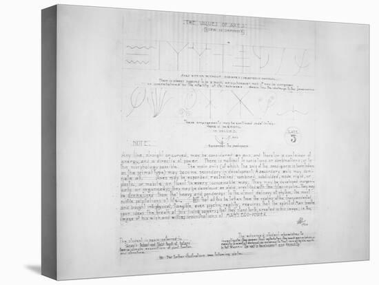 System of Architectural Ornament: Plate 5, the Values of Axes (Life Is Infinite), 1922-23-Louis Sullivan-Stretched Canvas