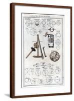 System of Astronomy, C1790-null-Framed Giclee Print