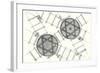 System of Hexagonal Turning Plates for Parallel Tracks and Crossed Tracks-null-Framed Giclee Print