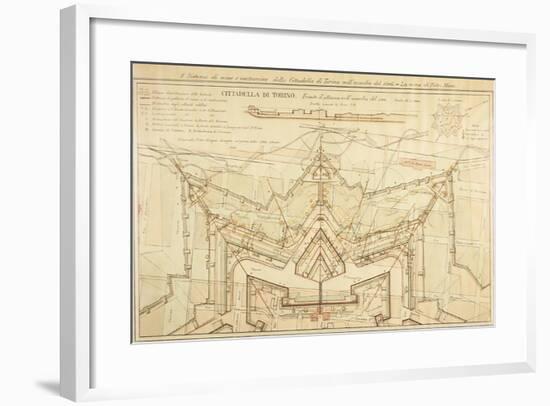 System of Mines and Countermines of Turin's Citadel During Siege of 1706-null-Framed Giclee Print