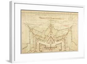 System of Mines and Countermines of Turin's Citadel During Siege of 1706-null-Framed Giclee Print