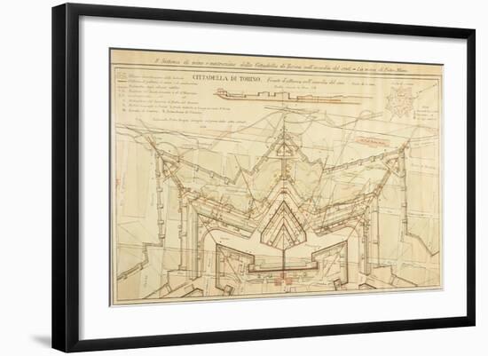 System of Mines and Countermines of Turin's Citadel During Siege of 1706-null-Framed Giclee Print