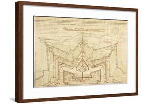 System of Mines and Countermines of Turin's Citadel During Siege of 1706-null-Framed Giclee Print