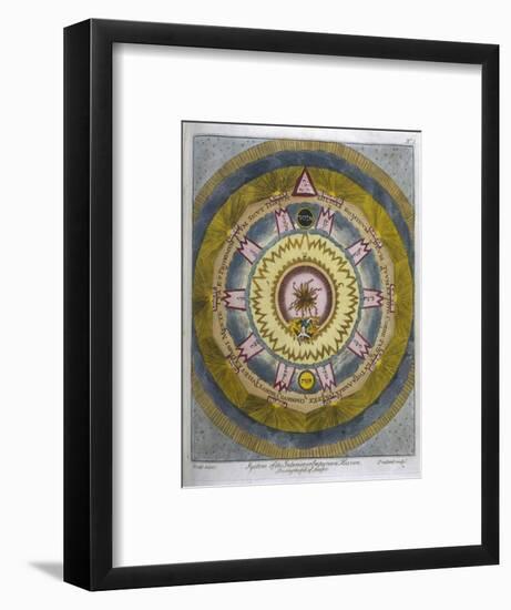 System of the Empyrean or Interior Heaven Showing the Fall of Lucifer-Prattent-Framed Art Print