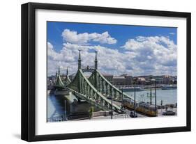 Szabadsag Hid (Liberty Bridge or Freedom Bridge), River Danube and the Town of Pest-Massimo Borchi-Framed Photographic Print