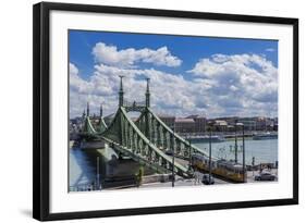 Szabadsag Hid (Liberty Bridge or Freedom Bridge), River Danube and the Town of Pest-Massimo Borchi-Framed Photographic Print