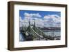 Szabadsag Hid (Liberty Bridge or Freedom Bridge), River Danube and the Town of Pest-Massimo Borchi-Framed Photographic Print