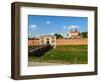 Szczebrzeszyn Gate and Cathedral, Old Town, UNESCO World Heritage Site, Zamosc, Lublin Voivodeship,-Karol Kozlowski-Framed Photographic Print