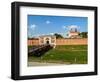 Szczebrzeszyn Gate and Cathedral, Old Town, UNESCO World Heritage Site, Zamosc, Lublin Voivodeship,-Karol Kozlowski-Framed Photographic Print