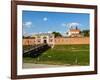 Szczebrzeszyn Gate and Cathedral, Old Town, UNESCO World Heritage Site, Zamosc, Lublin Voivodeship,-Karol Kozlowski-Framed Photographic Print