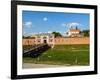 Szczebrzeszyn Gate and Cathedral, Old Town, UNESCO World Heritage Site, Zamosc, Lublin Voivodeship,-Karol Kozlowski-Framed Photographic Print