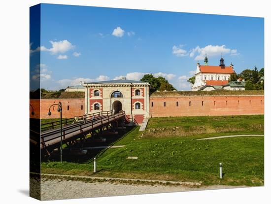 Szczebrzeszyn Gate and Cathedral, Old Town, UNESCO World Heritage Site, Zamosc, Lublin Voivodeship,-Karol Kozlowski-Stretched Canvas