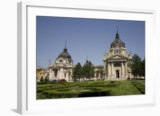 Szechenhyi Baths with its Main Dome and Northern Dome, Budapest, Hungary, Europe-Julian Pottage-Framed Photographic Print