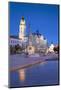 Szechenyi Square at Dusk, Pecs, Southern Transdanubia, Hungary, Europe-Ian Trower-Mounted Photographic Print