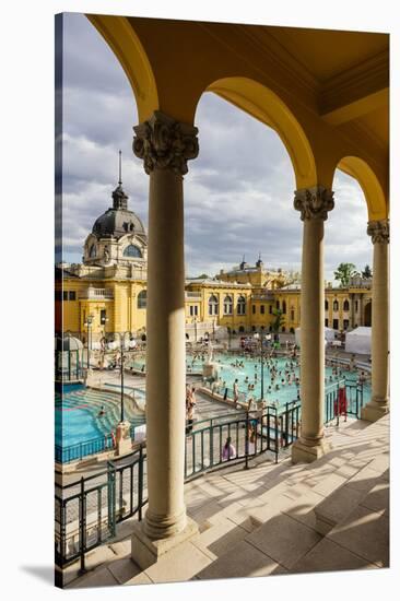 Szechenyi Thermal Baths, Budapest, Hungary, Europe-Ben Pipe-Stretched Canvas