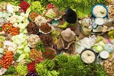 Chapatti Roti, Curry Chicken, Biryani Rice, Salad, Masala Milk Tea and Papadom. Indian Food on Dini-szefei-Photographic Print