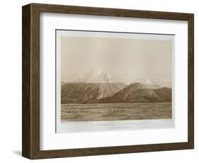 T.1593 Mt. Chimborazo and Mt. Carguairazo, Drawn by Hildebrandt after a Sketch by Humboldt,…-Friedrich Alexander, Baron Von Humboldt-Framed Giclee Print