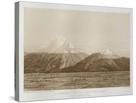 T.1593 Mt. Chimborazo and Mt. Carguairazo, Drawn by Hildebrandt after a Sketch by Humboldt,…-Friedrich Alexander, Baron Von Humboldt-Stretched Canvas