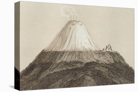T.1594 Cotopaxi, Drawn by Stock from a Sketch by Humboldt, Engraved by Edmond Lebel (1834-1908)…-Friedrich Alexander, Baron Von Humboldt-Stretched Canvas