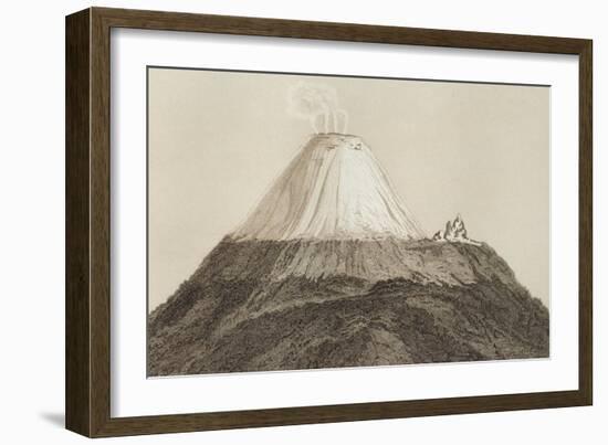 T.1594 Cotopaxi, Drawn by Stock from a Sketch by Humboldt, Engraved by Edmond Lebel (1834-1908)…-Friedrich Alexander, Baron Von Humboldt-Framed Giclee Print
