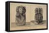 T.1596 Statue of an Aztec Priestess, Front and Back View, from Vol I of 'Researches Concerning…-Friedrich Alexander, Baron Von Humboldt-Framed Stretched Canvas
