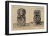 T.1596 Statue of an Aztec Priestess, Front and Back View, from Vol I of 'Researches Concerning…-Friedrich Alexander, Baron Von Humboldt-Framed Giclee Print