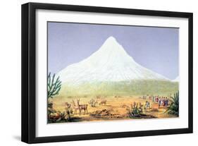 T.1607 Chimborazo, from 'Views of Nature', Pub. C.1850-Friedrich Alexander, Baron Von Humboldt-Framed Giclee Print