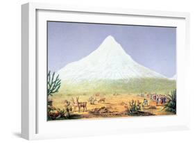 T.1607 Chimborazo, from 'Views of Nature', Pub. C.1850-Friedrich Alexander, Baron Von Humboldt-Framed Giclee Print