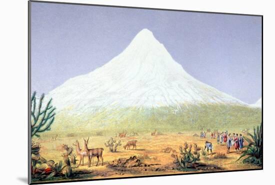 T.1607 Chimborazo, from 'Views of Nature', Pub. C.1850-Friedrich Alexander, Baron Von Humboldt-Mounted Giclee Print