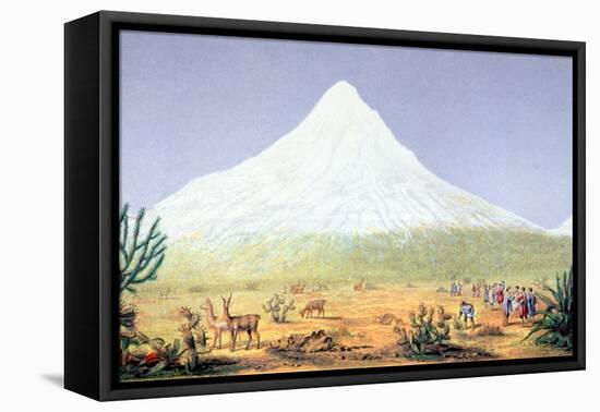 T.1607 Chimborazo, from 'Views of Nature', Pub. C.1850-Friedrich Alexander, Baron Von Humboldt-Framed Stretched Canvas