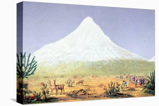 T.1607 Chimborazo, from 'Views of Nature', Pub. C.1850-Friedrich Alexander, Baron Von Humboldt-Stretched Canvas