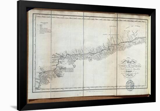 T.1608 Map of the Course of the Oroonoko from the Mouth of the Rio Sinaruco to Angostura, from…-Friedrich Alexander, Baron Von Humboldt-Framed Giclee Print