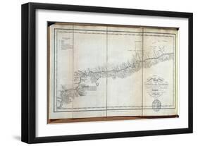 T.1608 Map of the Course of the Oroonoko from the Mouth of the Rio Sinaruco to Angostura, from…-Friedrich Alexander, Baron Von Humboldt-Framed Giclee Print