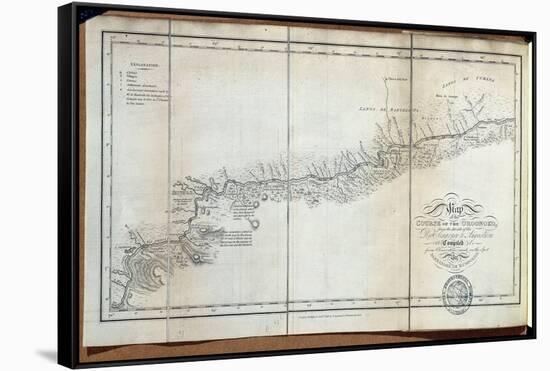 T.1608 Map of the Course of the Oroonoko from the Mouth of the Rio Sinaruco to Angostura, from…-Friedrich Alexander, Baron Von Humboldt-Framed Stretched Canvas