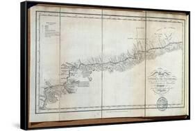 T.1608 Map of the Course of the Oroonoko from the Mouth of the Rio Sinaruco to Angostura, from…-Friedrich Alexander, Baron Von Humboldt-Framed Stretched Canvas