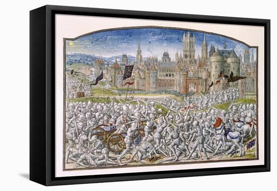 T.2 Fol.287 Victory of the Inhabitants of Ghent Led by Philipp Van Artevelde before Bruges in 1381-French-Framed Stretched Canvas