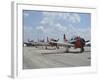 T-28C Trojan Aircraft Lined Up On the Flight Line-Stocktrek Images-Framed Photographic Print