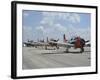 T-28C Trojan Aircraft Lined Up On the Flight Line-Stocktrek Images-Framed Photographic Print
