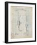 T. A. Edison Light Bulb and Holder Patent Art-Cole Borders-Framed Art Print